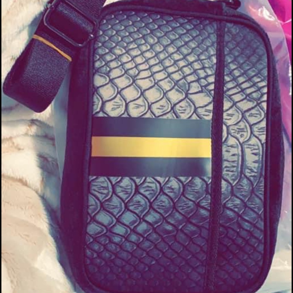 Neoprene snake skin crossbody